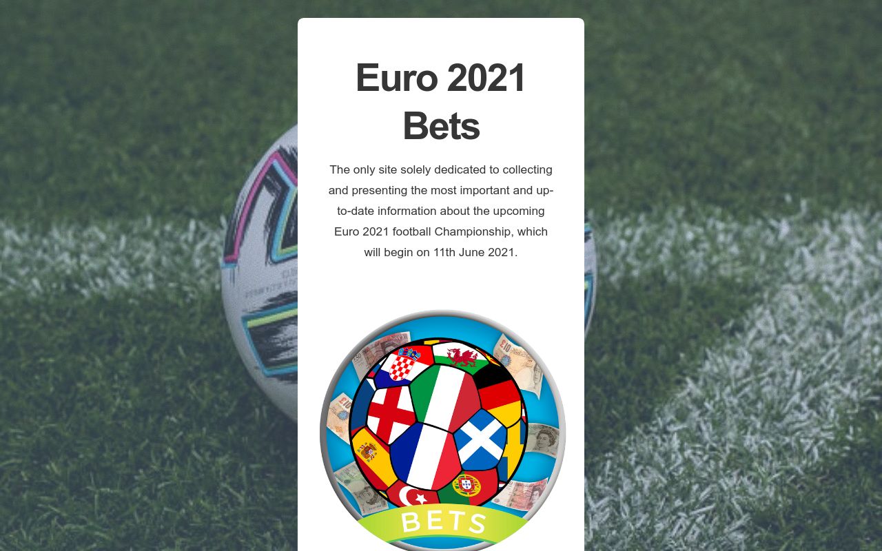 Euro 2021 bets